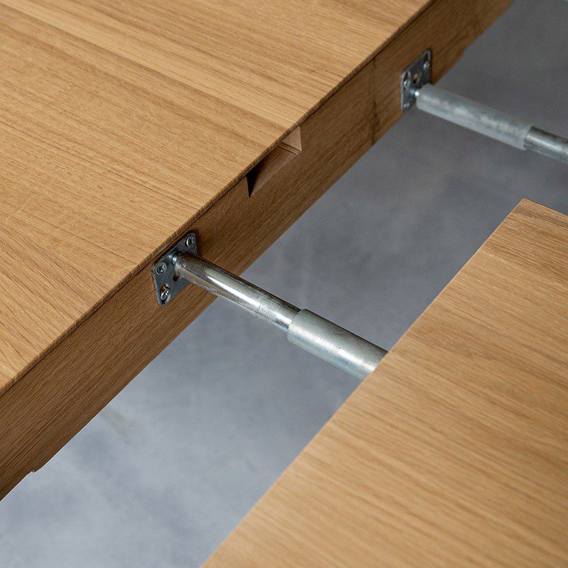 實木餐桌, 比利時原木實木家具｜Ethnicraft, 極簡設計家具, 當代設計家具 Bok 側開滑軌延伸餐桌-19