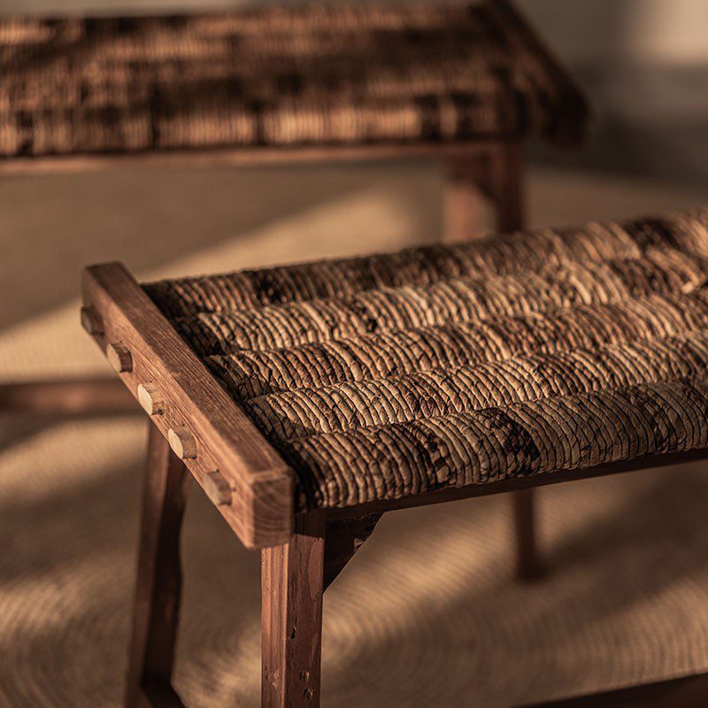 長凳, dBodhi 工業風家具, 靈魂老柚木家具 Caterpillar Flores 原野編織長凳-14