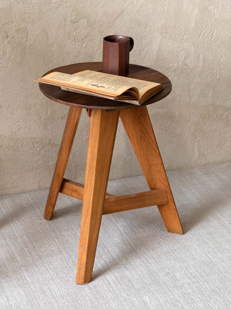 餐椅, dBodhi 工業風家具, 靈魂老柚木家具 Berri 三腳椅凳-11