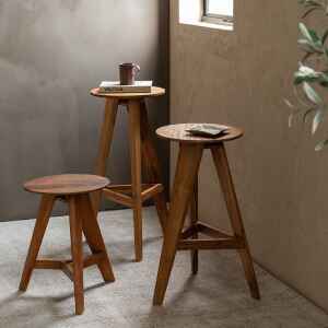 吧台, dBodhi 工業風家具, 靈魂老柚木家具 Berri 三腳中島椅-20