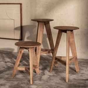 吧台, dBodhi 工業風家具, 靈魂老柚木家具 Berri 三腳中島椅-22