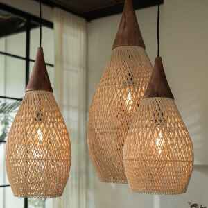 燈具, dBodhi 工業風家具, 工業風家具 Horn 籐編吊燈燈罩 (電線另配)-27