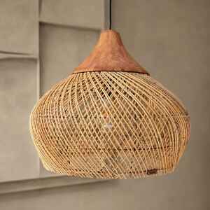 Harp 籐編吊燈燈罩-原色(電線另配)