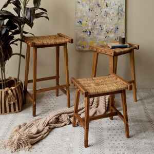 吧台, dBodhi 工業風家具, 靈魂老柚木家具 Caterpillar Flores 原野編織吧台椅凳-32