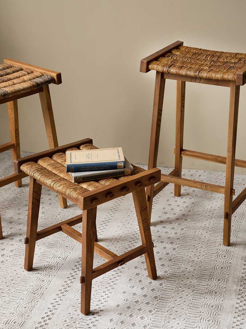 吧台, dBodhi 工業風家具, 靈魂老柚木家具 Caterpillar Flores 原野編織中島椅-11