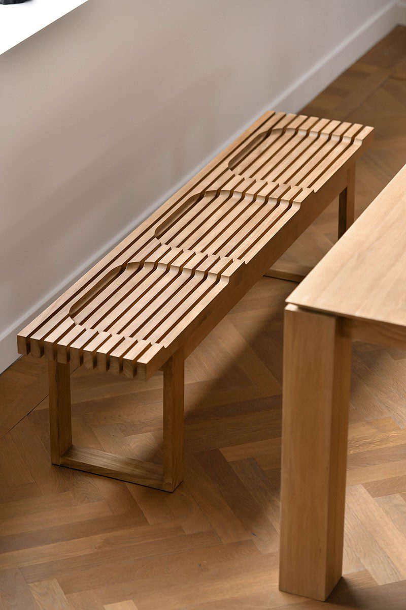 長凳, Air Division 新加坡獲獎實木家具, 極簡設計家具 Sink 椅凳-11