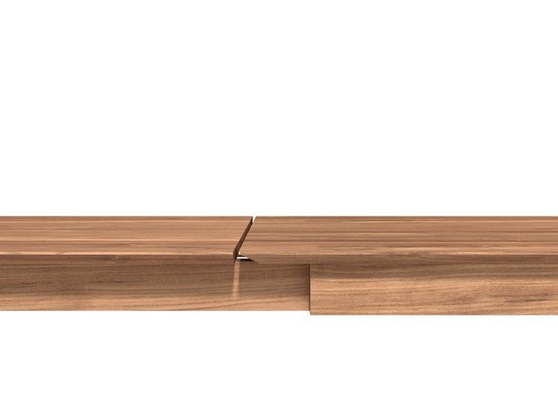 實木餐桌, 比利時原木實木家具｜Ethnicraft, 極簡設計家具 Slice 側開滑軌延伸餐桌-14