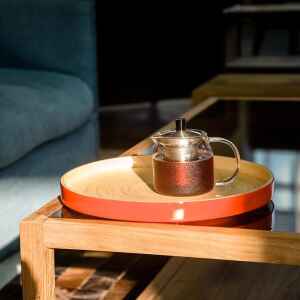 Mountain 竹製餐具 天然手工竹製圓形托盤-25