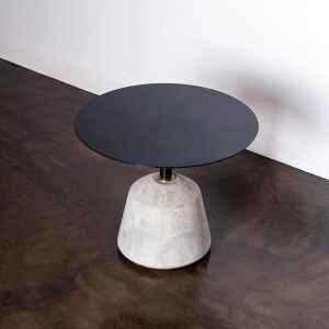 邊几, District 8 摩登工業復古家具, 工業風家具 Exeter 低款水泥座圓邊几-31