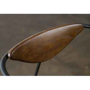 吧台, District 8 摩登工業復古家具, 工業風家具 Akron 栗黑橡木皮革吧檯椅-28