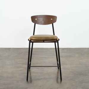 吧台, District 8 摩登工業復古家具, 工業風家具 Kink 栗黑橡木皮革吧台椅-39
