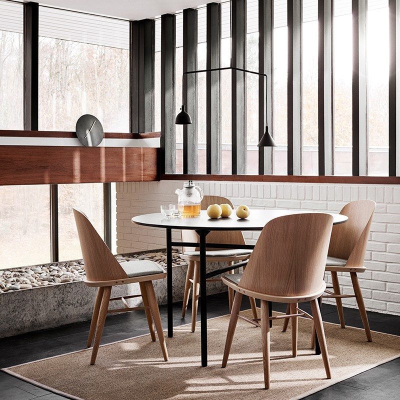 餐椅, 書桌椅, 當代設計家具, Menu Synnes 橡木皮革單椅-9