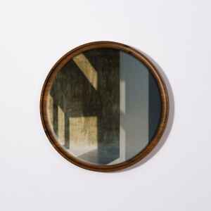 鏡子 | 屏風, District 8 摩登工業復古家具, 極簡設計家具, 工業風家具 煙燻橡木圓鏡-34
