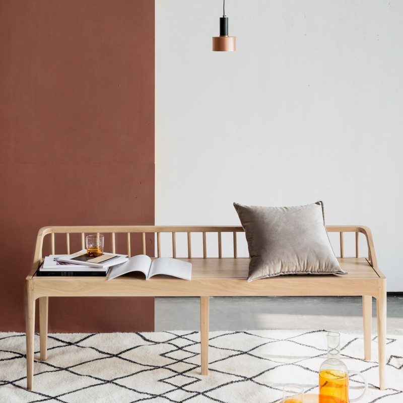 玄關, 長凳, 比利時原木實木家具｜Ethnicraft, 極簡設計家具 Spindle 長凳-10