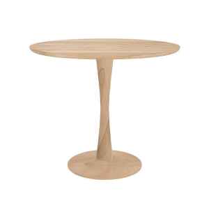 實木餐桌, 比利時原木實木家具｜Ethnicraft, 極簡設計家具 Torsion 圓形餐桌-26