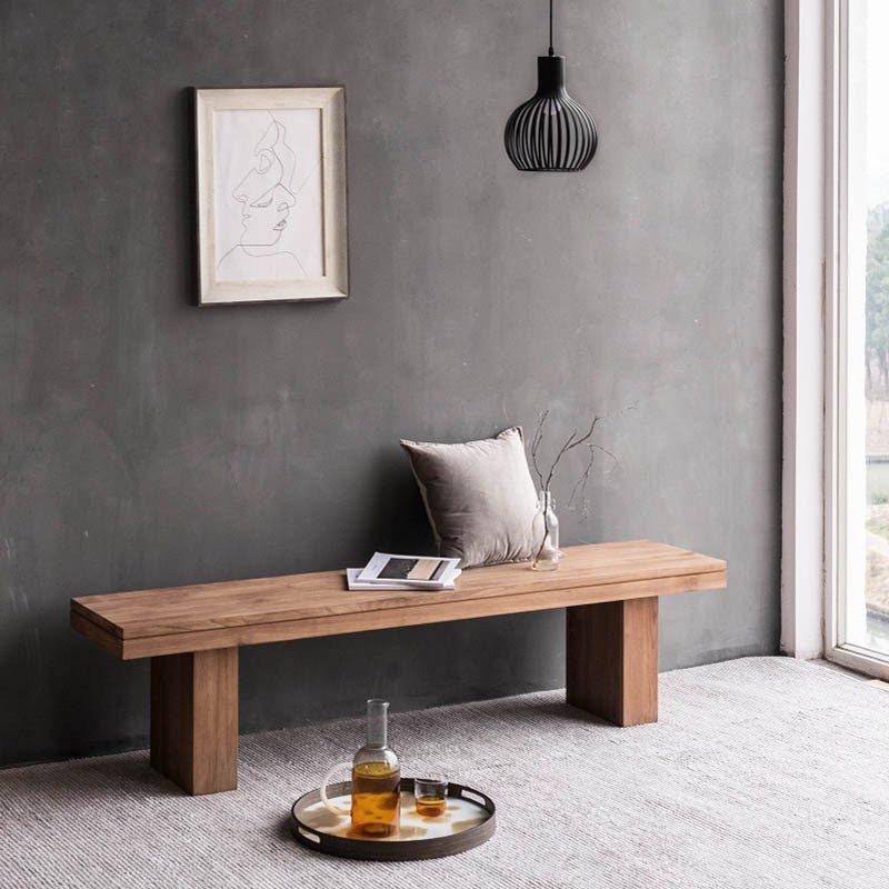 玄關, 長凳, 書桌椅, 比利時原木實木家具｜Ethnicraft, 極簡設計家具 Double 長凳-9