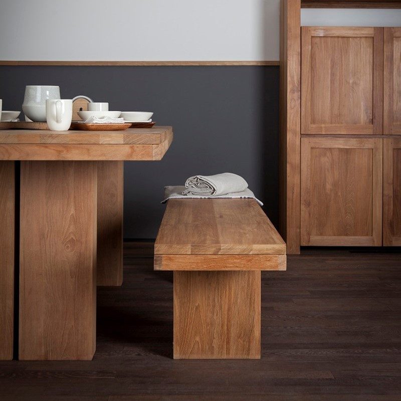 玄關, 長凳, 書桌椅, 比利時原木實木家具｜Ethnicraft, 極簡設計家具 Double 長凳-15