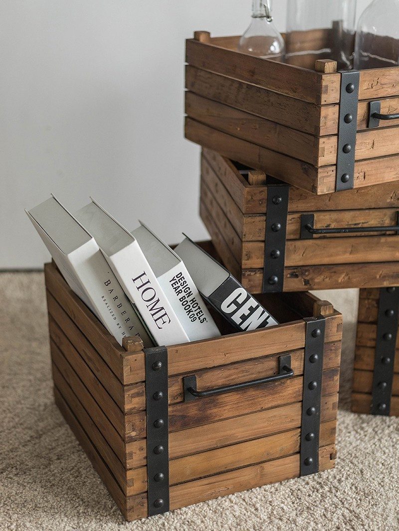 收藏 | 玩具 | 小物, dBodhi 工業風家具, 靈魂老柚木家具, 工業風家具 Dolly 深置物木箱-11