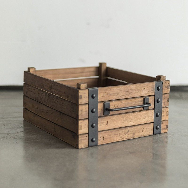 收藏 | 玩具 | 小物, dBodhi 工業風家具, 靈魂老柚木家具, 工業風家具 Dolly 淺置物木箱-14