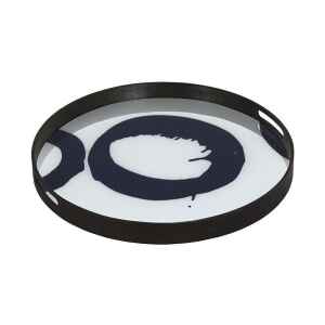 收藏 | 玩具 | 小物, 比利時原木實木家具｜Ethnicraft, 當代設計家具, Notre Monde 美國輕奢家飾 抽象光暈蔚藍玻璃托盤-29