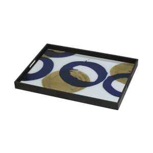 收藏 | 玩具 | 小物, 比利時原木實木家具｜Ethnicraft, 當代設計家具, Notre Monde 美國輕奢家飾 抽象光暈清晨玻璃方托盤-38