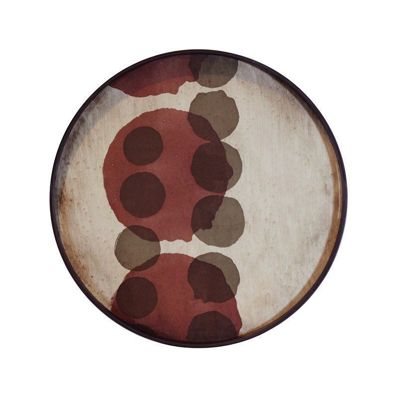 收藏 | 玩具 | 小物, 比利時原木實木家具｜Ethnicraft, 當代設計家具, Notre Monde 美國輕奢家飾 筆墨暈染酒红玻璃托盤-10