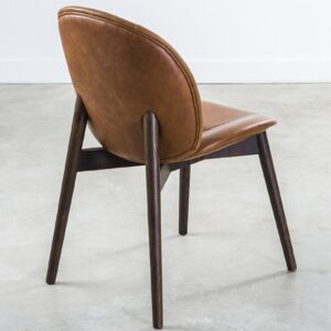 餐椅, 書桌椅, Square Roots 英國設計家具, 當代設計家具 Pacha 焦燻橡木皮革座椅-14