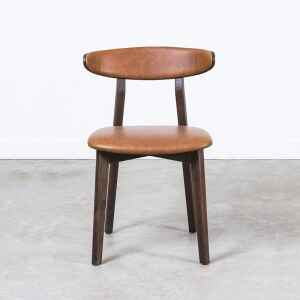 餐椅, 書桌椅, Square Roots 英國設計家具, 當代設計家具 Boma 焦燻橡木皮革座椅-24