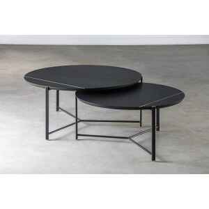 咖啡桌, Square Roots 英國設計家具, 工業風家具 Trio 黑檀色橡木子母咖啡桌-36