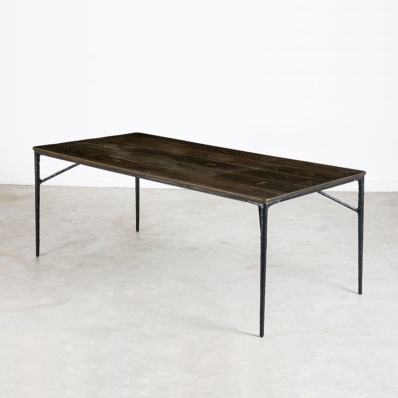 實木餐桌, 實木書桌, Square Roots 英國設計家具, 工業風家具 Kulu 焦燻橡木餐桌-10