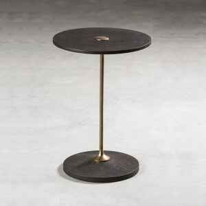 Ollo 焦燻橡木圓邊几