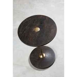 Ollo 焦燻橡木圓邊几