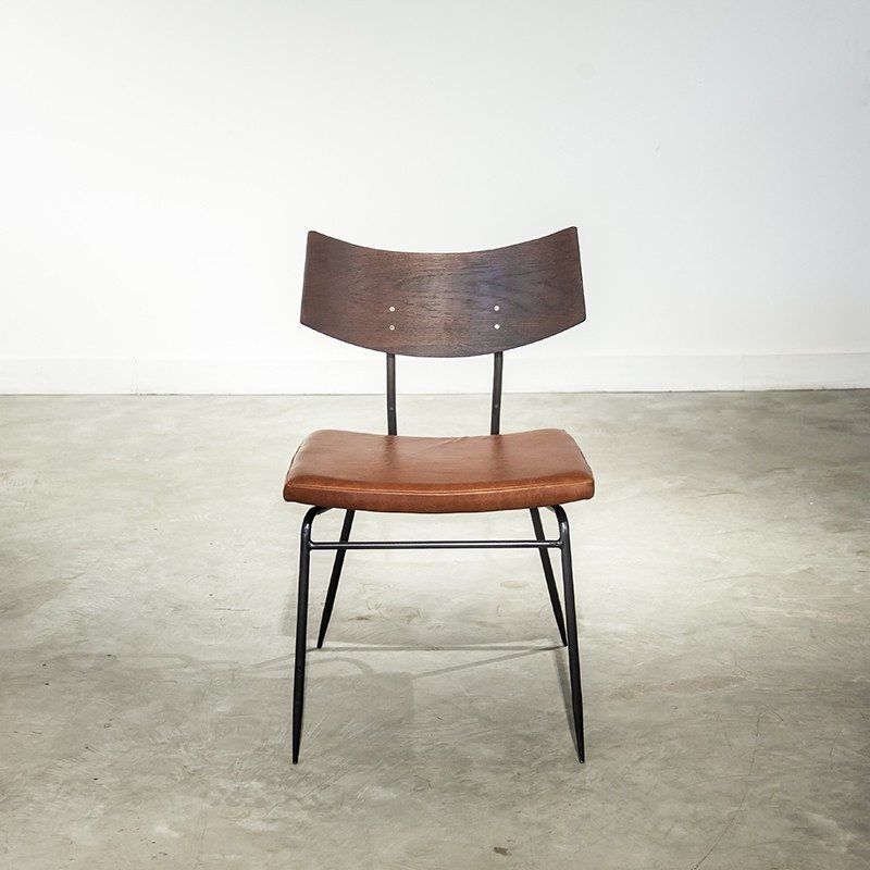 餐椅, 書桌椅, Square Roots 英國設計家具, 工業風家具 Soli 焦燻橡木皮革座椅-10