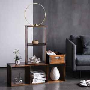 Home Solutions 金屬鉚邊置物木箱