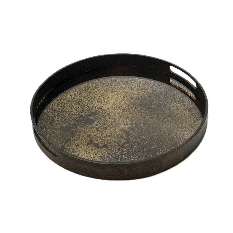 Notre Monde 美國輕奢家飾 古老年代古銅鏡面托盤-11