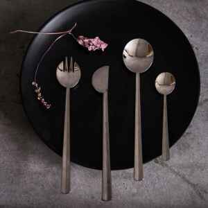 Herdmar 葡萄牙百年餐具 Nagasaki 四件式餐具禮盒 (鏡面銀)-16