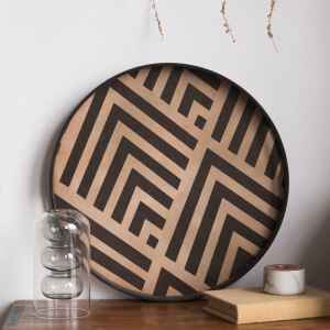 收藏 | 玩具 | 小物, 比利時原木實木家具｜Ethnicraft, 當代設計家具, Notre Monde 美國輕奢家飾 Graphite Chevron 漂流木托盤-25