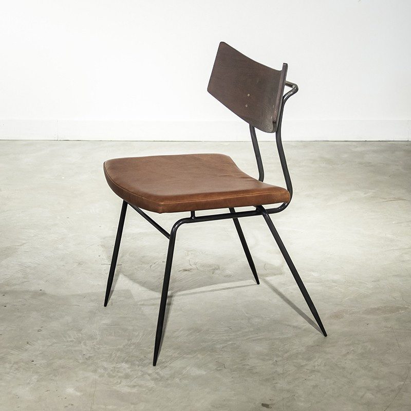 餐椅, 書桌椅, Square Roots 英國設計家具, 工業風家具 Soli 焦燻橡木皮革座椅-9