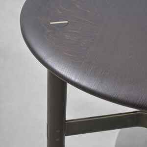 咖啡桌, 邊几, District 8 摩登工業復古家具, 工業風家具 Stilt 栗黑橡木黃銅圓邊几-22