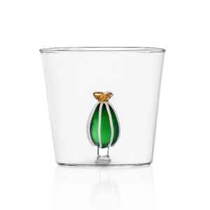 Ichendorf 米蘭設計玻璃製品 CACTUS 水杯 – 橙花綠色仙人球-14