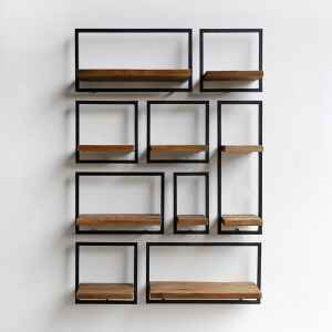 書架書櫃, 牆飾, 收藏 | 玩具 | 小物, dBodhi 工業風家具, 靈魂老柚木家具 Shelfmate 輪廓框層架-43