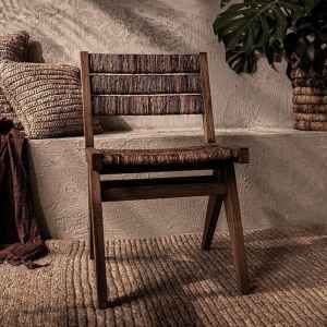 森森不息 擁抱地球月, 餐椅, 書桌椅, dBodhi 工業風家具, 靈魂老柚木家具 Brawny 曠野編織餐椅-15