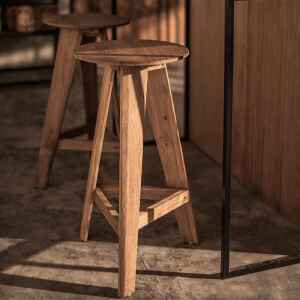 吧台, dBodhi 工業風家具, 靈魂老柚木家具 Berri 三腳中島椅-21