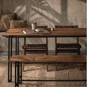 實木餐桌, 實木書桌, dBodhi 工業風家具, 靈魂老柚木家具 Outline 餐桌/工作桌-17