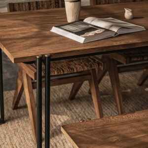 實木餐桌, 實木書桌, dBodhi 工業風家具, 靈魂老柚木家具 Outline 餐桌/工作桌-18