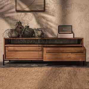 電視櫃, dBodhi 工業風家具, 靈魂老柚木家具 Outline 一層二抽電視櫃-35