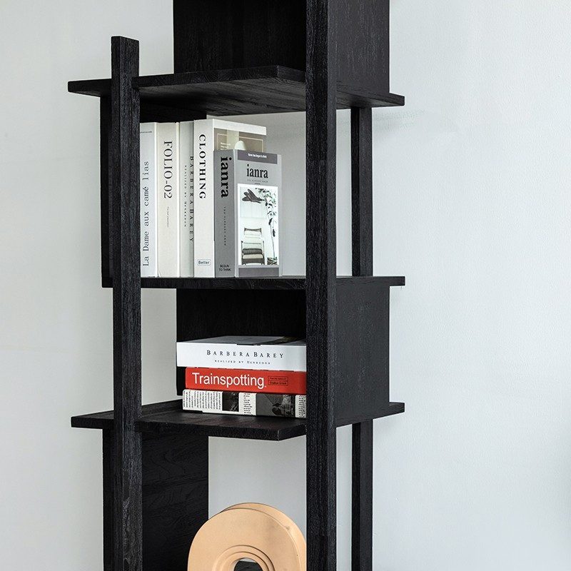 書架書櫃, 比利時原木實木家具｜Ethnicraft, 極簡設計家具 Abstract 黑色柚木層架-14