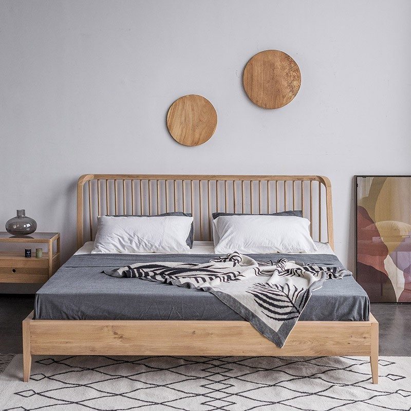 睡個好覺吧！Have a Sweet Dream, 柚木床架｜實木床架, 比利時原木實木家具｜Ethnicraft, 極簡設計家具 Spindle 橡木床架-9