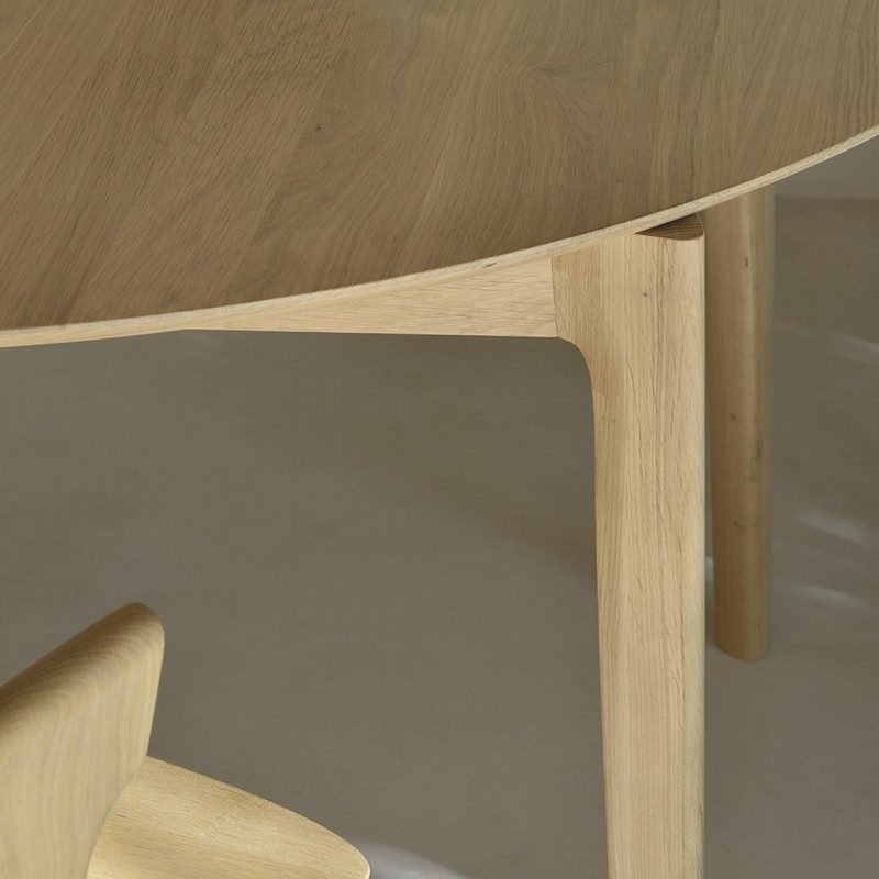 實木餐桌, 比利時原木實木家具｜Ethnicraft, 極簡設計家具 Bok 中開延伸圓桌-12