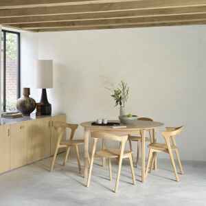 實木餐桌, 比利時原木實木家具｜Ethnicraft, 極簡設計家具 Bok 中開延伸圓桌-29